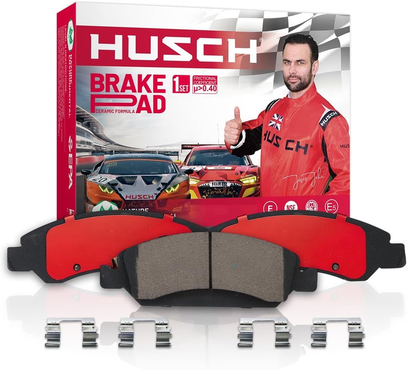 HUSCH D1044 Front Ceramic Brake Pads Kit Fit For Ford C-Max 2013-2018, For Escape 2013-2016, For Mazda 3 2007-2013, For Volvo C30 2008-2009 - Image 1